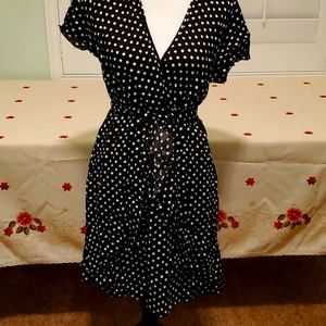Black and white dot dress